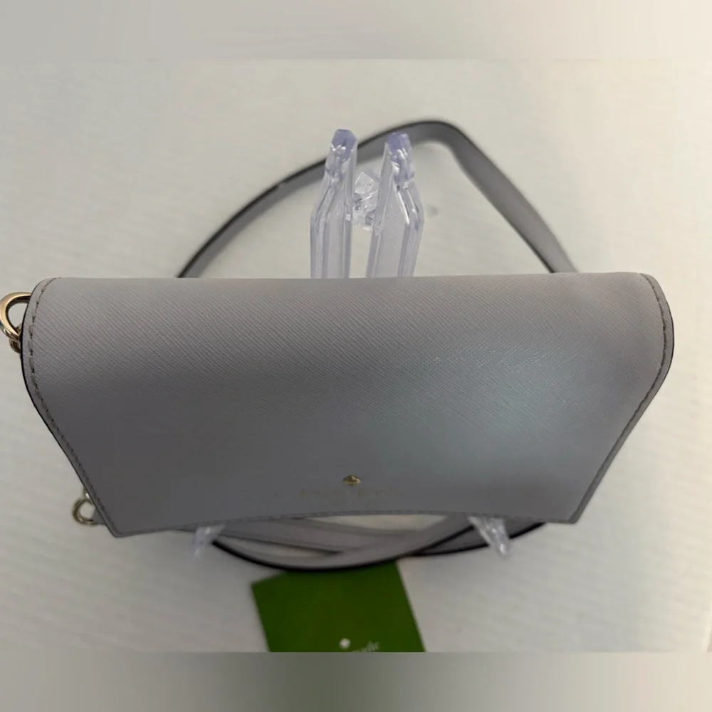 KATE SPADE grey crossbody with removable strap clutch - Picture 14 of 14